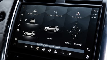 Land Rover Discovery SUV settings menu