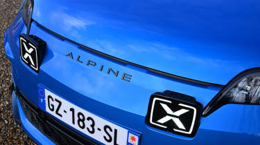 Alpine A290 headlights closeup