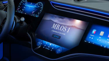 Mercedes MBUX display close up