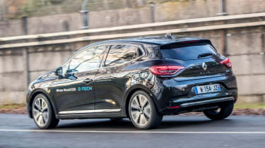 Renault Clio E-Tech Hybrid rear 3/4 tracking