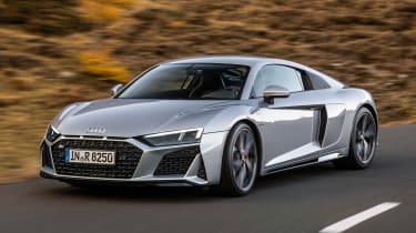 2020 Audi R8 RWD Coupe - front 3/4 dynamic view