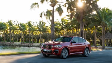BMW X4 tracking shot, front left
