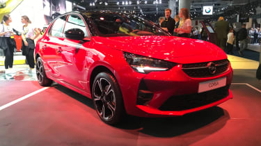 2019 Vauxhall Corsa - Front static 3/4 view at Frankfurt