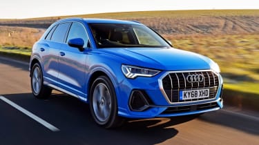 Audi Q3 SUV front 3/4 tracking