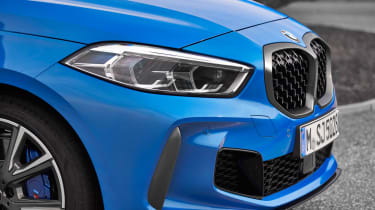 2019 BMW 1 Series M135i xDrive front nose close-up