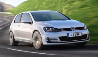 Volkswagen Golf GTI hatchback 2013 front quarter on road