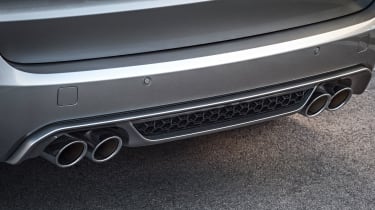 Quad exhaust pipes emit a sound not many people expect from a two-tonne SUV