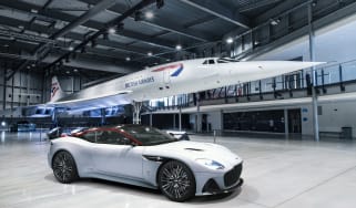Aston Martin DBS Superleggera Concorde Edition with Concorde plane