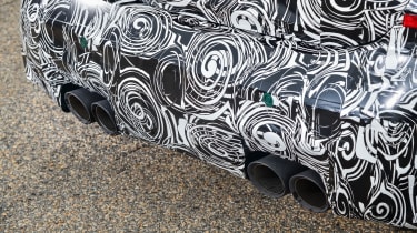 2020 BMW M4 prototype exhausts