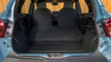 Dacia Spring hatchback boot seats folded