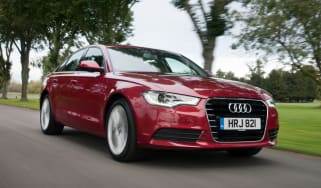Audi A6 saloon 2013 front quarter tracking