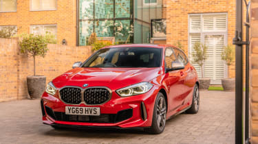 BMW M135i xDrive - static front 3/4 view