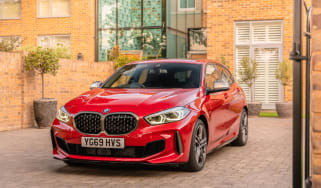 BMW M135i xDrive - static front 3/4 view