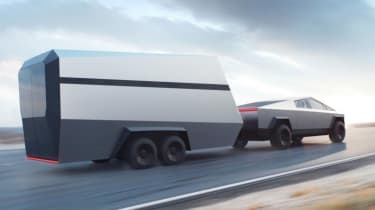 Tesla Cybertruck - trailer towing dynamic view