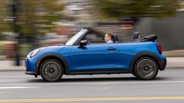 MINI Cooper Convertible side profile driving