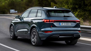 Audi Q6 e-tron rear quarter tracking