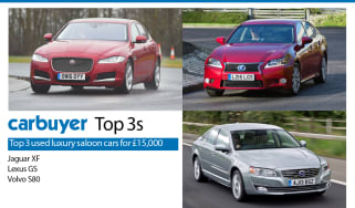Top 3 used luxury saloon cars for £15,000