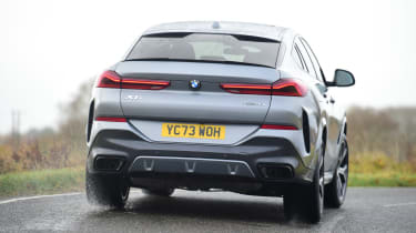 BMW X6 facelift UK drive  rear