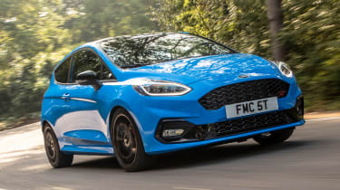 Ford Fiesta ST hatchback front 3/4 driving