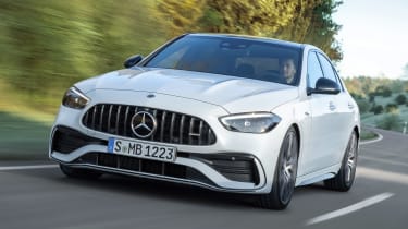 2022 Mercedes-AMG C 43 driving - front