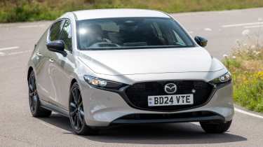 Mazda3 front quarter cornering