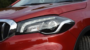 LED projector headlights are standard on the SZ-T and SZ5