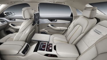 Audi A8 saloon 2014 interior rear