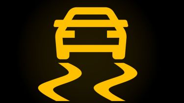 Traction control warning light