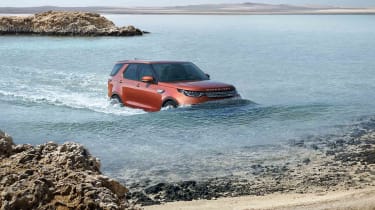 The new Land Rover Discovery can wade in water up to 900mm deep