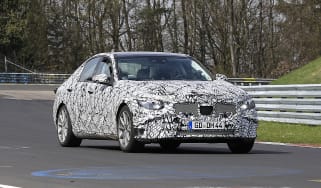 2021 Mercedes C-Class testing at the Nurburgring - front quarter