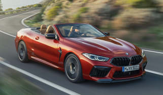 BMW M8 Competition convertible - front view 3/4 cornering 