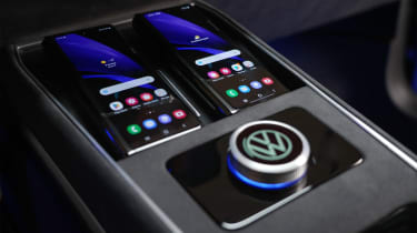 Volkswagen ID.2all concept show car smartphone charging