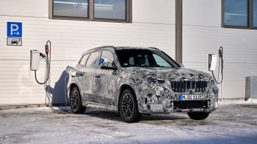 BMW iX1 winter testing charging