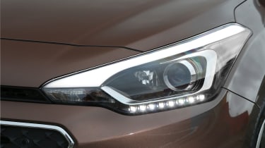 The Hyundai i20 comes with daytime running lights as standard with the S trim