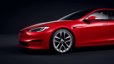 2021 Tesla Model S Plaid - front close-up view