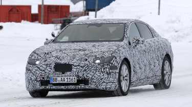 Electric Mercedes C-Class spy shot front