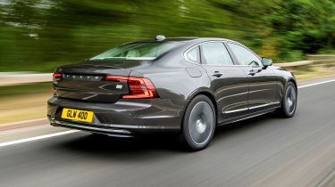 Volvo S90 driving - rear view