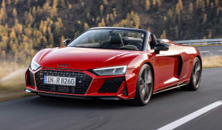 2020 Audi R8 RWD Spyder - front 3/4 dynamic view