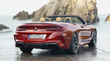 BMW M8 Competition convertible - rear view 3/4 static 