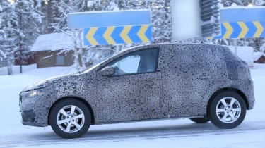 2021 Dacia Sandero winter testing - side dynamic
