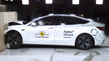 Tesla Model 3 crash test by Euro NCAP