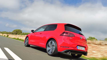The Golf GTI is available in three-door or five-door guises, but unlike the Golf R, there&#039;s no estate version