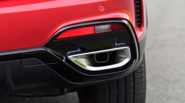 MG HS SUV facelift tailpipes