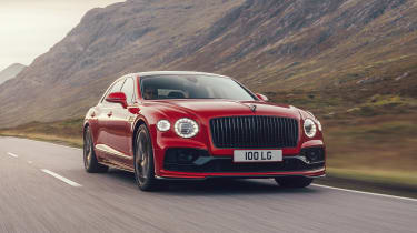 Bentley Continental Flying Spur saloon front tracking