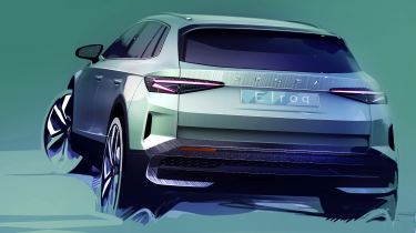 Skoda Elroq design sketch rear