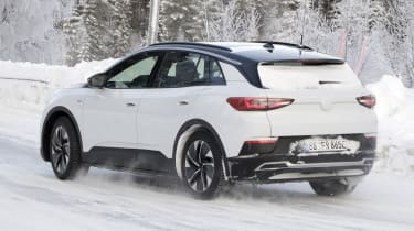 2021 Volkswagen ID.4 SUV - winter testing rear 3/4