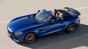 Mercedes-AMG GT R Roadster driving roof down