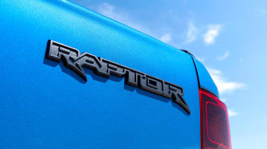 Ford Ranger Raptor pickup rear badge