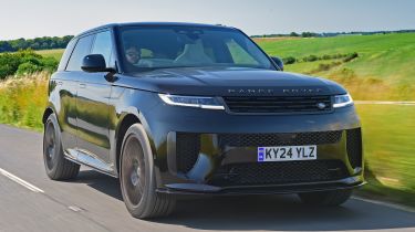 2024 Range Rover Sport SV front quarter tracking