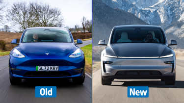 Tesla Model Y 2025 front side-by-side